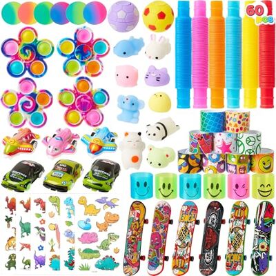 JOYIN 60 Stücke Kindergeburtstag Gastgeschenke Set, Popular Fidget, Partyspielzeuge, Goodie Bags Fillers für Kind, Give Aways Kindergeburtstag Klassenzimmer Preise JOYIN 60 Stücke Kindergeburtstag Gastgeschenke Set, Popular Fidget, Partyspielzeuge, Goodie Bags Fillers für Kind, Give Aways Kindergeburtstag Klassenzimmer Preise