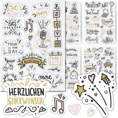 Fotospiel Sticker Geburtstag by snaPmee Aufkleber für Gästebuch, Fotoalbum & Geschenke Party-Deko für Erwachsene & Kinder Set mit 133 Motiven auf 8 Bögen DIN-A5 (Party Gold) Fotospiel Sticker Geburtstag by snaPmee Aufkleber für Gästebuch, Fotoalbum & Geschenke Party-Deko für Erwachsene & Kinder Set mit 133 Motiven auf 8 Bögen DIN-A5 (Party Gold)