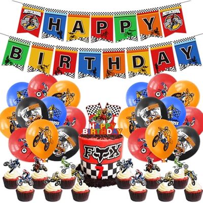 YINcrinx 36PCS Motocross Thema Geburtstag Party Dekoration, Motorrad-Thema Ballon-Set, alles Gute zum Geburtstag Banner Geburtstagstorte Dekoration, DIY Kuchen Geburtstagsparty YINcrinx 36PCS Motocross Thema Geburtstag Party Dekoration, Motorrad-Thema Ballon-Set, alles Gute zum Geburtstag Banner Geburtstagstorte Dekoration, DIY Kuchen Geburtstagsparty