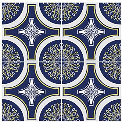 WANDKINGS Fliesenaufkleber 4er Set Wähle ein Muster & Größe "Hilde" 19,5 x 19,5 cm WANDKINGS Fliesenaufkleber 4er Set Wähle ein Muster & Größe "Hilde" 19,5 x 19,5 cm