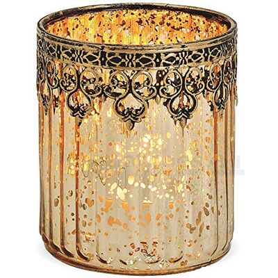 matches21 HOME & HOBBY matches21 Windlicht Kerzenglas Glas Teelichtglas Orientalisch Marokko Design Gold antik Metalldekor 1 STK Ø 10x12 cm matches21 HOME & HOBBY matches21 Windlicht Kerzenglas Glas Teelichtglas Orientalisch Marokko Design Gold antik Metalldekor 1 STK Ø 10x12 cm
