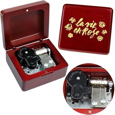 Sinzyo Boîte à Musique Boîte à Musique en Bois Pour Cadeau de Noël, Anniversaire, Saint-Valentin(la Vie en Rose-Holzschachtel mit rotem Thema) Sinzyo Boîte à Musique Boîte à Musique en Bois Pour Cadeau de Noël, Anniversaire, Saint-Valentin(la Vie en Rose-Holzschachtel mit rotem Thema)