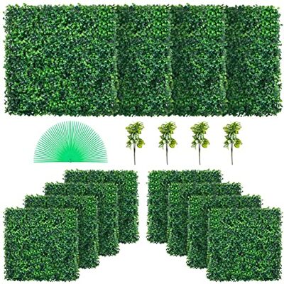 VEVOR Künstliche Pflanzenwand 12 STK. 20 x 20 Zoll Sichtschutz Hecke Grün Künstliche Buchsbaumplatte PE, Sichtschutz Kunstpflanzen 50 x 50 cm Sichtschutzhecke Wanddekoration Pflanzenwand VEVOR Künstliche Pflanzenwand 12 STK. 20 x 20 Zoll Sichtschutz Hecke Grün Künstliche Buchsbaumplatte PE, Sichtschutz Kunstpflanzen 50 x 50 cm Sichtschutzhecke Wanddekoration Pflanzenwand