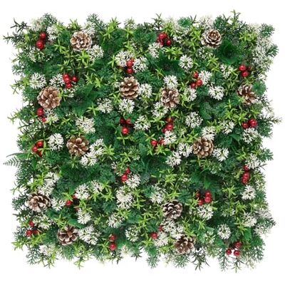 KARAT Pflanzenwand Kunstpflanzen zur Wandmontage 50 x 50 cm Weihnachtliche Deko mit roten Beeren, Tannenzapfen & grünen Akzenten (Festive, 50 x 50 cm) KARAT Pflanzenwand Kunstpflanzen zur Wandmontage 50 x 50 cm Weihnachtliche Deko mit roten Beeren, Tannenzapfen & grünen Akzenten (Festive, 50 x 50 cm)