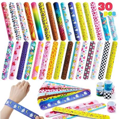JOYIN 30 PCs Slap Armbänder, Kleine Mitbringsel für Kinder, Party Mitgebsel Kindergeburtstag ab 4 Jahre (30 Designs) Geburtstag Party Favours Pack, Kindergeburtstag Gastgeschenke, Ostern Korb Füller JOYIN 30 PCs Slap Armbänder, Kleine Mitbringsel für Kinder, Party Mitgebsel Kindergeburtstag ab 4 Jahre (30 Designs) Geburtstag Party Favours Pack, Kindergeburtstag Gastgeschenke, Ostern Korb Füller