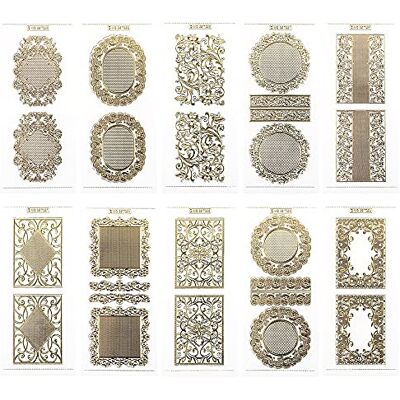 Ideen mit Herz Gravur-Sticker, transparent/gold, 10 Bogen à 10 x 23 cm Goldene Aufkleber zum Basteln & Dekorieren Geburtstag, Weihnachten, Rente & mehr (Hintergründe & Spitzendeckchen) Ideen mit Herz Gravur-Sticker, transparent/gold, 10 Bogen à 10 x 23 cm Goldene Aufkleber zum Basteln & Dekorieren Geburtstag, Weihnachten, Rente & mehr (Hintergründe & Spitzendeckchen)