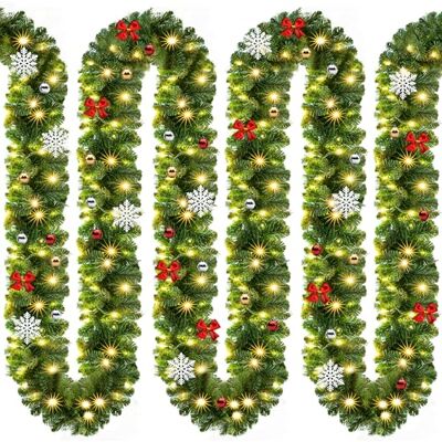 CASARIA ® Weihnachtsgirlande mit Beleuchtung Deko 2X 10m 160 LED Beleuchtet Innen Außen Grün Weihnachtsdeko Weihnachten Girlande Tannengirlande Warmweiß CASARIA ® Weihnachtsgirlande mit Beleuchtung Deko 2X 10m 160 LED Beleuchtet Innen Außen Grün Weihnachtsdeko Weihnachten Girlande Tannengirlande Warmweiß