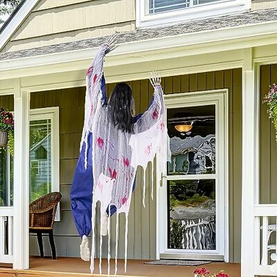 JOYIN 160 cm große Halloween-Wanddekoration mit kletterndem Zombie und Blutflecken, hängende Halloween-Zombie-Dekorationen, gruselige untote Halloween-Spukhaus-Requisiten JOYIN 160 cm große Halloween-Wanddekoration mit kletterndem Zombie und Blutflecken, hängende Halloween-Zombie-Dekorationen, gruselige untote Halloween-Spukhaus-Requisiten