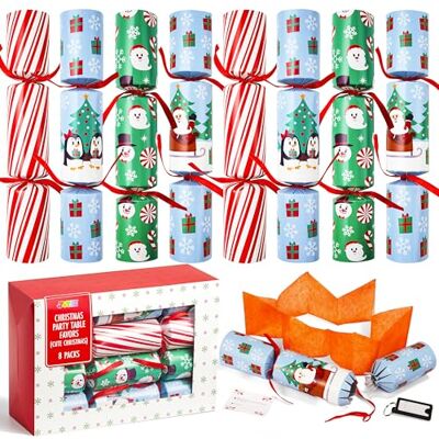 JOYIN Knallbonbons Weihnachten 8er Set mit Spielzeug und Partyhut, Weihnachtsknaller ohne Knall, Niedliche Christmas Cracker für Tischdeko Weihnachten, Gastgeschenke, Weihnachtsfeier, Party Favors JOYIN Knallbonbons Weihnachten 8er Set mit Spielzeug und Partyhut, Weihnachtsknaller ohne Knall, Niedliche Christmas Cracker für Tischdeko Weihnachten, Gastgeschenke, Weihnachtsfeier, Party Favors