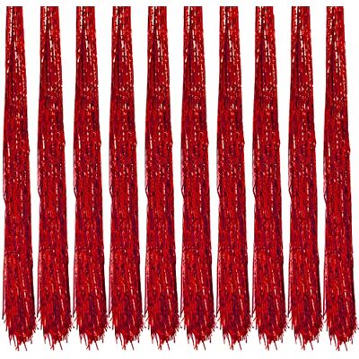 Unique ® 10x Lametta Rot Glänzend für Weihnachtsbaum Baumschmuck Weihnachtsdeko Weihnachten Silvester Geburtstag Fasching Karneval Party Deko Unique ® 10x Lametta Rot Glänzend für Weihnachtsbaum Baumschmuck Weihnachtsdeko Weihnachten Silvester Geburtstag Fasching Karneval Party Deko