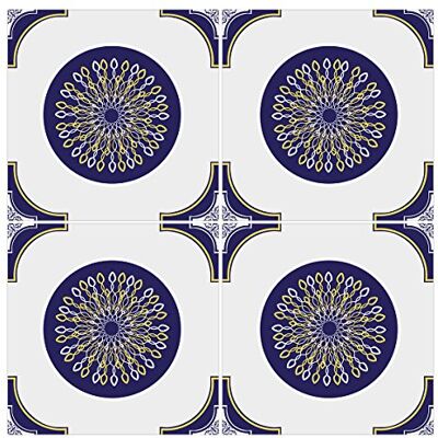 WANDKINGS Fliesenaufkleber 4er Set Wähle ein Muster & Größe "Tina" 9,5 x 9,5 cm WANDKINGS Fliesenaufkleber 4er Set Wähle ein Muster & Größe "Tina" 9,5 x 9,5 cm