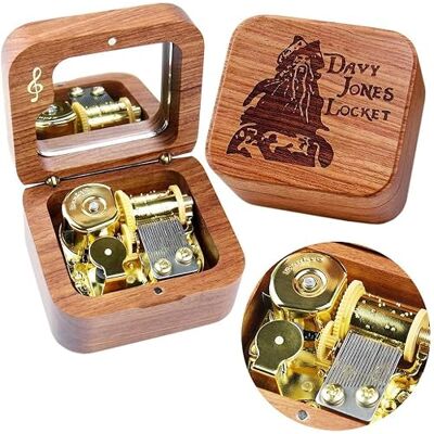 Sinzyo Davy Jones Vintage Holz mechanische Spieluhr Geburtstag Geschenk Weihnachten Valentinstag (Palisanderholz Musical Note) Sinzyo Davy Jones Vintage Holz mechanische Spieluhr Geburtstag Geschenk Weihnachten Valentinstag (Palisanderholz Musical Note)