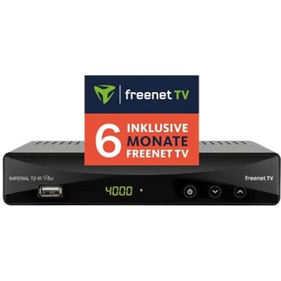 TELESTAR Imperial T2 IR Plus – DVB-T2 Receiver mit 6 Monaten freenet TV – Schwarz Receiver für Antennenfernsehen, Aufnahmefunktion (PVR), HDMI, SCART TELESTAR Imperial T2 IR Plus – DVB-T2 Receiver mit 6 Monaten freenet TV – Schwarz Receiver für Antennenfernsehen, Aufnahmefunktion (PVR), HDMI, SCART