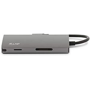 LMP USB-C Mini Dock 8-Port, HDMI 4K 60Hz, USB-C PD 85W, 3x USB 3.0, Gigabit Ethernet RJ45, SD/microSD, Alu, 22 cm Kabel, kompatibel mit MacBook Pro/Air, iPad – Space Grau LMP USB-C Mini Dock 8-Port, HDMI 4K 60Hz, USB-C PD 85W, 3x USB 3.0, Gigabit Ethernet RJ45, SD/microSD, Alu, 22 cm Kabel, kompatibel mit MacBook Pro/Air, iPad – Space Grau
