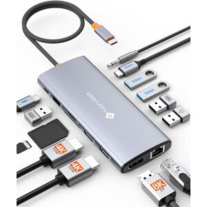 NOVOO Dual 8K/4K Docking Station - USB C Hub für MacBook, Dell, HP NOVOO Dual 8K/4K Docking Station - USB C Hub für MacBook, Dell, HP