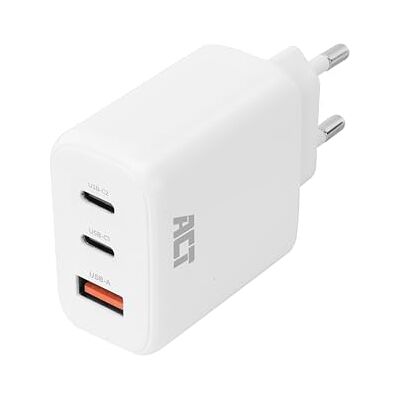 ACT AC2170 Weiße 65W USB-C & USB-A Schnellladegerät ACT AC2170 Weiße 65W USB-C & USB-A Schnellladegerät