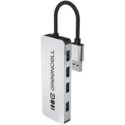 Green Cell 4-Port USB 3.0 Hub Verteiler 5Gbps, Mehrfachstecker USB Splitter für Dell, MacBook, iMac, Surface, Thinkpad, Mobile HDD, USB Stick, Desktop PC und mehr 15cm Green Cell 4-Port USB 3.0 Hub Verteiler 5Gbps, Mehrfachstecker USB Splitter für Dell, MacBook, iMac, Surface, Thinkpad, Mobile HDD, USB Stick, Desktop PC und mehr 15cm