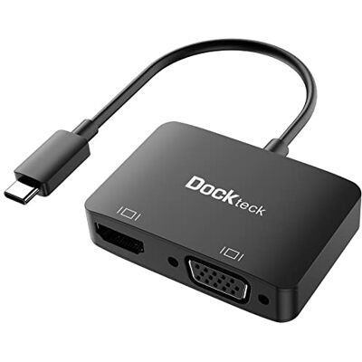 dockteck USB C zu VGA HDMI 4K 60Hz Adapter Monitor Verbinder 2 in 1 Splitter Adapter mit 4K 60Hz HDMI und 1080P VGA, für MacBook Pro/Air M1, iPad Pro/Air/Mini 6, Dell Xps 13/15 dockteck USB C zu VGA HDMI 4K 60Hz Adapter Monitor Verbinder 2 in 1 Splitter Adapter mit 4K 60Hz HDMI und 1080P VGA, für MacBook Pro/Air M1, iPad Pro/Air/Mini 6, Dell Xps 13/15