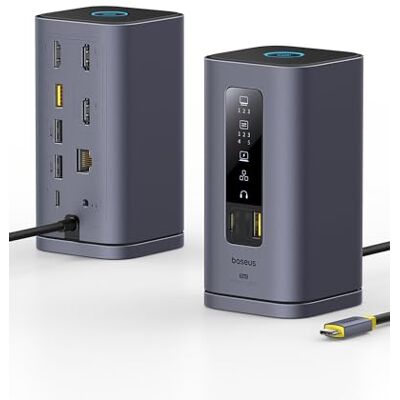 Baseus Spacemate 11 in 1 Displaylink Docking Station 3 Monitore für macOS Baseus Spacemate 11 in 1 Displaylink Docking Station 3 Monitore für macOS