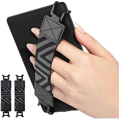 MoKo Universal-Handschlaufe für Kindle eReaders Fire Tablet, hochelastisch, vielseitig einsetzbar, Handschlaufe für Tablets von 15,2 20,3 cm, Schwarz, 2 Stück MoKo Universal-Handschlaufe für Kindle eReaders Fire Tablet, hochelastisch, vielseitig einsetzbar, Handschlaufe für Tablets von 15,2 20,3 cm, Schwarz, 2 Stück