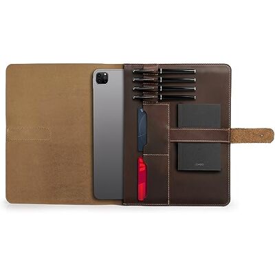 Londo Echtleder Tablet Hülle – iPad Pro 12.9 Case mit Zwei Kartenfächern & Leder Stift-/Apple Pencil Halter Londo Echtleder Tablet Hülle – iPad Pro 12.9 Case mit Zwei Kartenfächern & Leder Stift-/Apple Pencil Halter