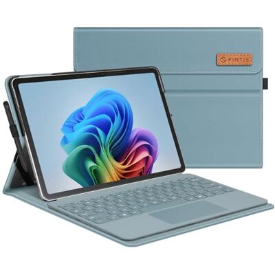 FINTIE Hülle für Microsoft Surface Pro 12 Zoll 1. Edition (2025), Portfolio Business Cover mit Mehreren Betrachtungswinkeln, Tasche und Stifthalter, kompatibel mit Type Cover-Tastatur, Blau FINTIE Hülle für Microsoft Surface Pro 12 Zoll 1. Edition (2025), Portfolio Business Cover mit Mehreren Betrachtungswinkeln, Tasche und Stifthalter, kompatibel mit Type Cover-Tastatur, Blau