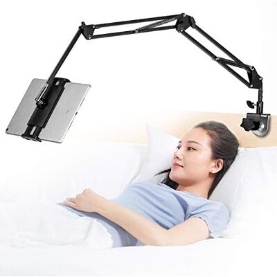 SAMHOUSING Tablet Ständer für Bett Tablet Halterung Bett Tablet-Ständerhalter 360 Grad Drehbarer mit Stabilem Aluminiumarm für iPad, Tablets, Telefone oder Andere Geräte mit 4,5 bis 12,9 Zoll Bildschirm SAMHOUSING Tablet Ständer für Bett Tablet Halterung Bett Tablet-Ständerhalter 360 Grad Drehbarer mit Stabilem Aluminiumarm für iPad, Tablets, Telefone oder Andere Geräte mit 4,5 bis 12,9 Zoll Bildschirm