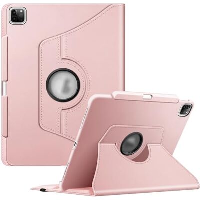 FINTIE Drehbare Schutzhülle für iPad Pro 32,8 cm (12,9 Zoll) (6./5./4./3. Generation) 2022, 360-Grad-schwenkbare Standhülle mit Stifthalter, Auto-Sleep/Wake-Funktion, Roségold FINTIE Drehbare Schutzhülle für iPad Pro 32,8 cm (12,9 Zoll) (6./5./4./3. Generation) 2022, 360-Grad-schwenkbare Standhülle mit Stifthalter, Auto-Sleep/Wake-Funktion, Roségold