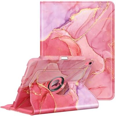 FINTIE Drehbare Hülle Kompatibel mit iPad 10th Generation (Modell 2022) 10.9 Zoll 360 Grad drehbar Schutzhülle Ständer Cover mit Stifthalter, Auto Wake/Sleep, Marmor Rosa FINTIE Drehbare Hülle Kompatibel mit iPad 10th Generation (Modell 2022) 10.9 Zoll 360 Grad drehbar Schutzhülle Ständer Cover mit Stifthalter, Auto Wake/Sleep, Marmor Rosa
