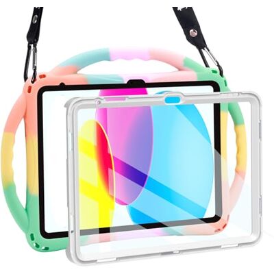 TopEsct Kinder-Schutzhülle für iPad A16 11. / 10. Generation (2025/2022), 11 Zoll / 27,7 cm, aus kinderfreundlichem Silikon, mit integriertem Displayschutz, stoßfester Griff, Ständer für iPad 11. / TopEsct Kinder-Schutzhülle für iPad A16 11. / 10. Generation (2025/2022), 11 Zoll / 27,7 cm, aus kinderfreundlichem Silikon, mit integriertem Displayschutz, stoßfester Griff, Ständer für iPad 11. /