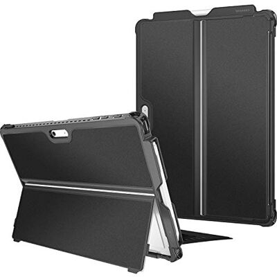 FINTIE Hartschalen-Schutzhülle für Microsoft Surface Pro 7 Plus, Surface Pro 7/6/5/LTE, stoßfest, Folio-Schutzhülle, robust, kompatibel mit Typ-Cover-Tastatur + Original-Ständer (schwarz) FINTIE Hartschalen-Schutzhülle für Microsoft Surface Pro 7 Plus, Surface Pro 7/6/5/LTE, stoßfest, Folio-Schutzhülle, robust, kompatibel mit Typ-Cover-Tastatur + Original-Ständer (schwarz)