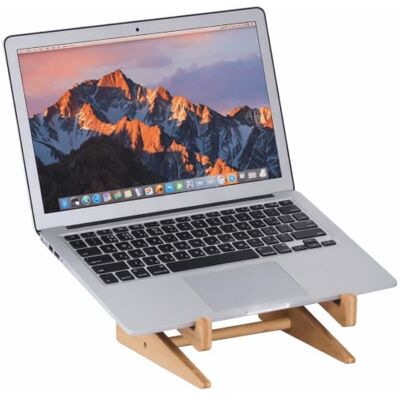 Relaxdays Laptop-Ständer, für 10–15 Zoll, Erhöhung & Halterung, Natur Schreibtisch, Homeoffice, Laptophalter, Bambus Relaxdays Laptop-Ständer, für 10–15 Zoll, Erhöhung & Halterung, Natur Schreibtisch, Homeoffice, Laptophalter, Bambus