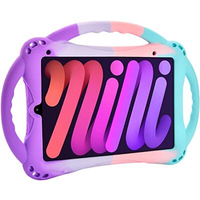 TopEsct Kinder-Schutzhülle für iPad mini 6. Generation, strapazierfähig, stoßfest, kindersicher, mit DREI Griffen, Ständer für 21,1 cm (8,3 Zoll) iPad mini 6, Rosa und Türkis TopEsct Kinder-Schutzhülle für iPad mini 6. Generation, strapazierfähig, stoßfest, kindersicher, mit DREI Griffen, Ständer für 21,1 cm (8,3 Zoll) iPad mini 6, Rosa und Türkis