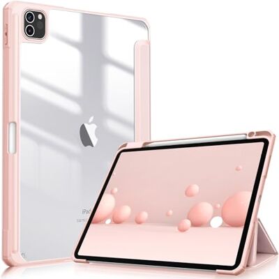 FINTIE Hybrid Hülle für iPad Pro 11 2022/2021 (3./4. Generation) mit Stifthalter Stoßfeste Schutzhülle mit transparenter Hartschale auf der Rückseite für iPad Pro 11 2020/2018, Roségold FINTIE Hybrid Hülle für iPad Pro 11 2022/2021 (3./4. Generation) mit Stifthalter Stoßfeste Schutzhülle mit transparenter Hartschale auf der Rückseite für iPad Pro 11 2020/2018, Roségold