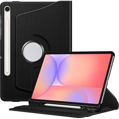FINTIE Hülle für Samsung Galaxy Tab S10 Lite/S10 FE/S9 FE 10.9"&S9 11" Tablet Schutzhülle mit 360 Grad drehbarem Ständer, S Pen Halter, Auto Sleep/Wake, Schwarz FINTIE Hülle für Samsung Galaxy Tab S10 Lite/S10 FE/S9 FE 10.9"&S9 11" Tablet Schutzhülle mit 360 Grad drehbarem Ständer, S Pen Halter, Auto Sleep/Wake, Schwarz