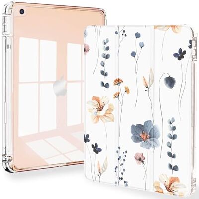 Feams Schutzhülle für iPad 9. Generation 10,2 Zoll, dreifach gefaltete Schutzhülle für iPad 10.2, transparente Rückseite, mit Stifthalter und automatischer Sleep/Wake-Funktion, für iPad 9. / 8. / 7. Feams Schutzhülle für iPad 9. Generation 10,2 Zoll, dreifach gefaltete Schutzhülle für iPad 10.2, transparente Rückseite, mit Stifthalter und automatischer Sleep/Wake-Funktion, für iPad 9. / 8. / 7.