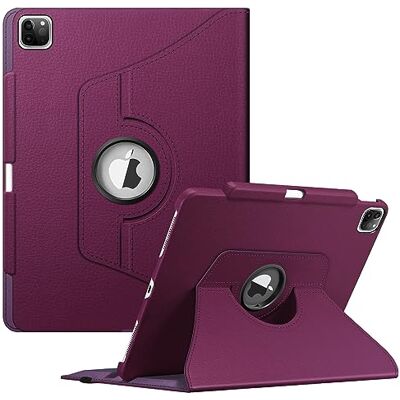 FINTIE Hülle für iPad Pro 12.9 Zoll 6.Generation 2022/iPad Pro 12.9 2021/2020/2018 mit Stifthalter Schutzhülle Cover mit 360 Grad drehbarem Ständer und Auto Schlaf/Wach Funktion, Lila FINTIE Hülle für iPad Pro 12.9 Zoll 6.Generation 2022/iPad Pro 12.9 2021/2020/2018 mit Stifthalter Schutzhülle Cover mit 360 Grad drehbarem Ständer und Auto Schlaf/Wach Funktion, Lila