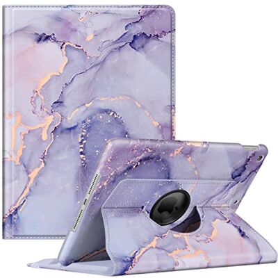 FINTIE Hülle für iPad 10.2 Zoll 9.Generation / 8. Gen / 7. Gen (Modell 2021/2020/2019) mit Pencil Halter 360 Grad Rotierend Stand Schutzhülle Cover mit Auto Schlaf/Wach Funktion, Lilac Marmor FINTIE Hülle für iPad 10.2 Zoll 9.Generation / 8. Gen / 7. Gen (Modell 2021/2020/2019) mit Pencil Halter 360 Grad Rotierend Stand Schutzhülle Cover mit Auto Schlaf/Wach Funktion, Lilac Marmor
