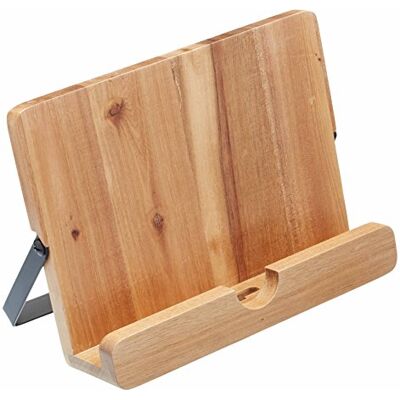 KitchenCraft Natural Elements Kochbuch und Tablet Ständer aus Akazienholz 25 x 25 x cm Braun aus ökologischem Material nachhaltig Leseständer Buchstütze KitchenCraft Natural Elements Kochbuch und Tablet Ständer aus Akazienholz 25 x 25 x cm Braun aus ökologischem Material nachhaltig Leseständer Buchstütze