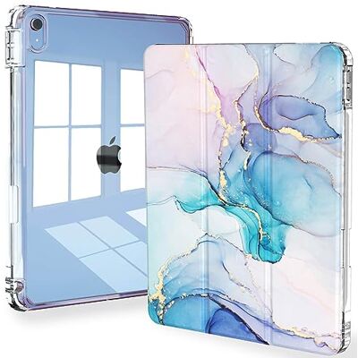 Feams Schutzhülle für iPad A16, 11. Generation,11 Zoll, 2025, iPad 10. Generation, 10,9 Zoll, 2022, schlankes Case, transparente Rückseite, Stiftebehälter, automatischer Schlafmodus, Aquarell-Marmor Feams Schutzhülle für iPad A16, 11. Generation,11 Zoll, 2025, iPad 10. Generation, 10,9 Zoll, 2022, schlankes Case, transparente Rückseite, Stiftebehälter, automatischer Schlafmodus, Aquarell-Marmor