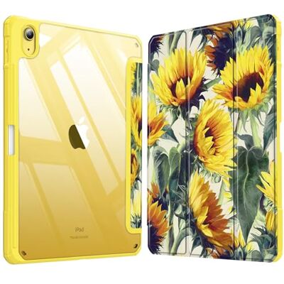 FINTIE Hybrid Hülle für iPad (A16) 11 Generation 11 Zoll 2025, iPad 10 Generation 10.9 Zoll 2022 mit Stifthalter Stoßfeste Schutzhülle mit transparenter Hartschale auf der Rückseite, Sonnenblume FINTIE Hybrid Hülle für iPad (A16) 11 Generation 11 Zoll 2025, iPad 10 Generation 10.9 Zoll 2022 mit Stifthalter Stoßfeste Schutzhülle mit transparenter Hartschale auf der Rückseite, Sonnenblume