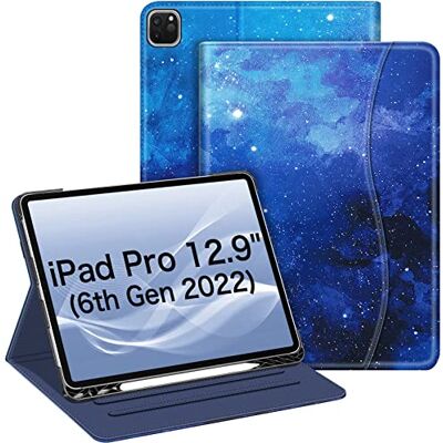FINTIE Folio-Hülle für iPad Pro 32,8 cm (12,9 Zoll), 6. Gen. 2022, iPad Pro (12,9 Zoll) 2021, 5. Gen. 2020, 4. Gen. 2018, 3. Gen., Multi-Winkel, Smart-Ständer, Stifthalter/Tasche, Sternenhimmel FINTIE Folio-Hülle für iPad Pro 32,8 cm (12,9 Zoll), 6. Gen. 2022, iPad Pro (12,9 Zoll) 2021, 5. Gen. 2020, 4. Gen. 2018, 3. Gen., Multi-Winkel, Smart-Ständer, Stifthalter/Tasche, Sternenhimmel