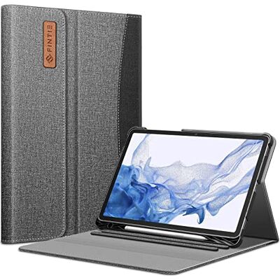 FINTIE Hülle für Samsung Galaxy Tab S8 11 Zoll 2022 /S7 11 Zoll 2020, Multi-Winkel Betrachtung Folio Schutzhülle mit S Pen Halter Dokumentschlitze Auto Schlaf/Wach, Dunkelgrau FINTIE Hülle für Samsung Galaxy Tab S8 11 Zoll 2022 /S7 11 Zoll 2020, Multi-Winkel Betrachtung Folio Schutzhülle mit S Pen Halter Dokumentschlitze Auto Schlaf/Wach, Dunkelgrau