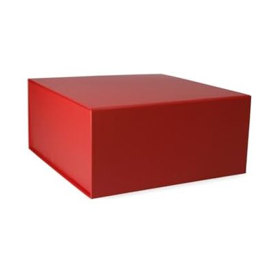 ideas in boxes Premium Geschenkbox mit Deckel, faltbar, Geschenkkarton, Magnetbox, Geschenkverpackung für Weihnachten & Geburtstag, Magnetfaltbox, Rot matt, 22x22x10cm ideas in boxes Premium Geschenkbox mit Deckel, faltbar, Geschenkkarton, Magnetbox, Geschenkverpackung für Weihnachten & Geburtstag, Magnetfaltbox, Rot matt, 22x22x10cm