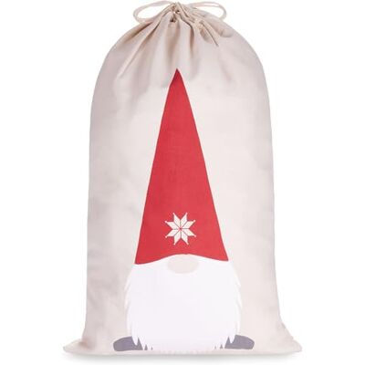 BRUBAKER Weihnachtssack Gnom Zwerg 80 cm Geschenksack Weihnachten Nikolaussack Sack Baumwolle mit Kordel zum Verpacken von Geschenken Weihnachtszwerg mit Bart und Weihnachtsmütze BRUBAKER Weihnachtssack Gnom Zwerg 80 cm Geschenksack Weihnachten Nikolaussack Sack Baumwolle mit Kordel zum Verpacken von Geschenken Weihnachtszwerg mit Bart und Weihnachtsmütze