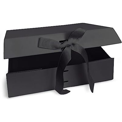 Verpackungswelt Geschenk-Box mit Deckel 23 x 17 x 7 cm Geschenk-Karton mit Magnet-Verschluss & edler Schleife Perfekt für Geburtstag, Hochzeit, Geburt Geschenk-Verpackung in Schwarz Verpackungswelt Geschenk-Box mit Deckel 23 x 17 x 7 cm Geschenk-Karton mit Magnet-Verschluss & edler Schleife Perfekt für Geburtstag, Hochzeit, Geburt Geschenk-Verpackung in Schwarz