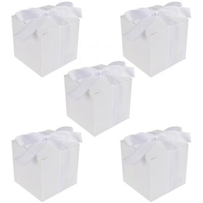 KYSUN 50 Stück Kraftpapier Süßigkeitenboxen, Quadratische Gebäck Geschenkschachteln mit Band, DIY Karton Geschenkboxen, Pralinenschachtel aus Papier für Party, Geburtstag, Hochzeit, Weihnachten (Weiß) KYSUN 50 Stück Kraftpapier Süßigkeitenboxen, Quadratische Gebäck Geschenkschachteln mit Band, DIY Karton Geschenkboxen, Pralinenschachtel aus Papier für Party, Geburtstag, Hochzeit, Weihnachten (Weiß)