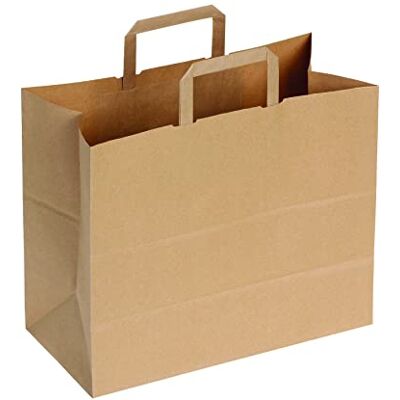 DeinPack 50 Papiertragetaschen 32x18x26 cm braun biologisch abbaubar DeinPack 50 Papiertragetaschen 32x18x26 cm braun biologisch abbaubar