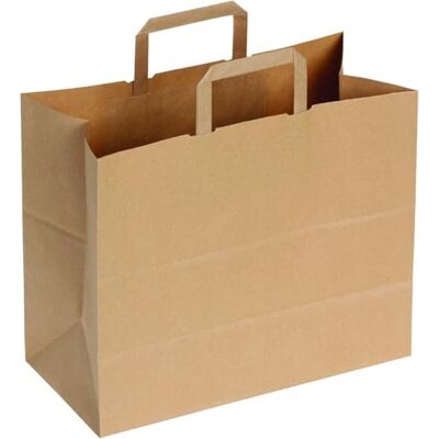 DeinPack 250 Papiertragetaschen 32x22x27 cm braun biologisch abbaubar 250 Stück, Umweltschonend, Braun, Biologisch abbaubar, Kompostierbar, Groß DeinPack 250 Papiertragetaschen 32x22x27 cm braun biologisch abbaubar 250 Stück, Umweltschonend, Braun, Biologisch abbaubar, Kompostierbar, Groß