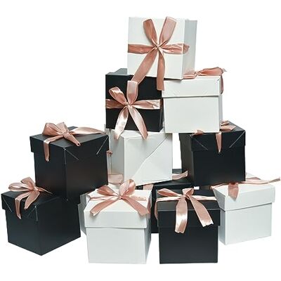 GP Geschenkbox mit Deckel und Band, 12 Stück, 10x10x10cm Geeignet für Geschenke,Geburtstage,Jubiläen,Weihnachten, Hochzeiten,Valentinstag,Feiertage und Neujahrsgeschenkboxen GP Geschenkbox mit Deckel und Band, 12 Stück, 10x10x10cm Geeignet für Geschenke,Geburtstage,Jubiläen,Weihnachten, Hochzeiten,Valentinstag,Feiertage und Neujahrsgeschenkboxen